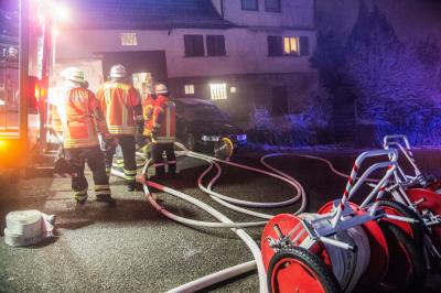 Winnenden-Baach: Brand in einer Scheune loest Feuerwehreinsatz aus